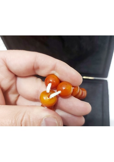 Miskevi Bağa Küre Kesim Gümüş Püsküllü Tesbih Ölçü 13x13