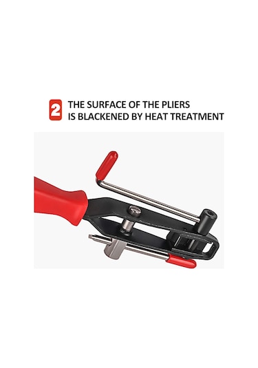 Symbee Çelik Kafes Klips Ve Demontaj Pliers Seti - Kaymazsız Kollü Boru Klips Aracı Kırmızı/mavi Rastgele