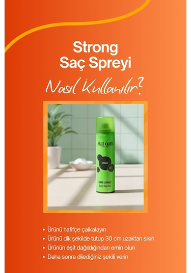 Akat Gardi Saç Spreyi Strong No:1 Yeşil 180 Ml