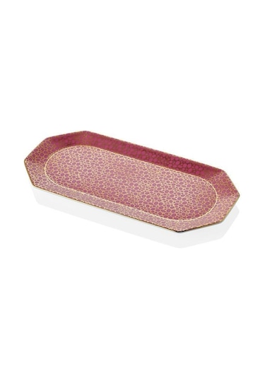 Lamedore Tea Delight Kayık Tabak 25 Cm Rectangular Tray Blooming Baroque 1 Adet