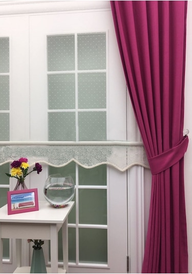 Taç Soft Fuşya Fon Perde Fuşya