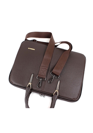 Kadın Kahverengi İpad Notebook 13 & 14 İnç Laptop Ve Evrak Çantas Kahverengi