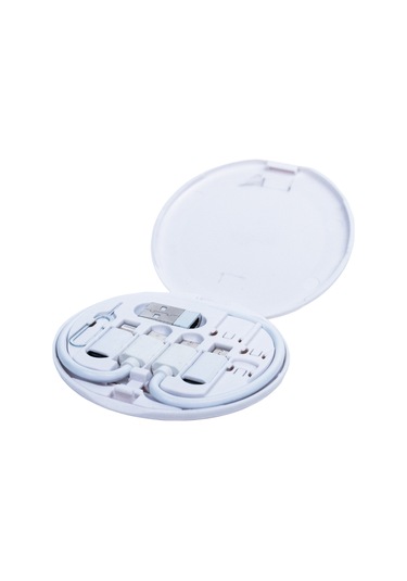 6'sı 1 Arada Kablo Seti Siyah 60w , Taşınabilir Çoklu Bağlantı Kiti Beyaz