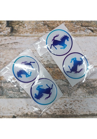 Sticker Mavi Beyaz Slikonlu Ferrarı 4x