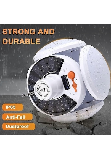 Bloomnest Usb Şarjlı Güneş Kamp Işığı, 5 Modlu, Su Geçirmez, Katlanabilir, Acil Durum Feneri, Kamp Lambası, Çadır Lambası, Outdo G920 Uyumlu Asorti Çok Renkli