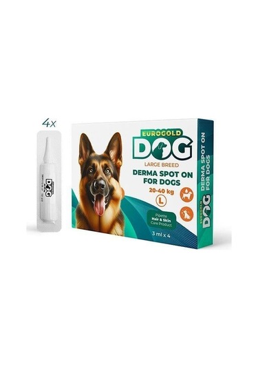 Eurogold Köpek Deri Bakım Damlası 20-40kg 4x3ml