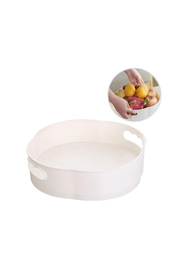 360 Derece Dönebilen Mekanizmalı Yuvarlak Tepsi Formlu Sunum Ve Servis Organizer Tablası 5365 Çok Renkli