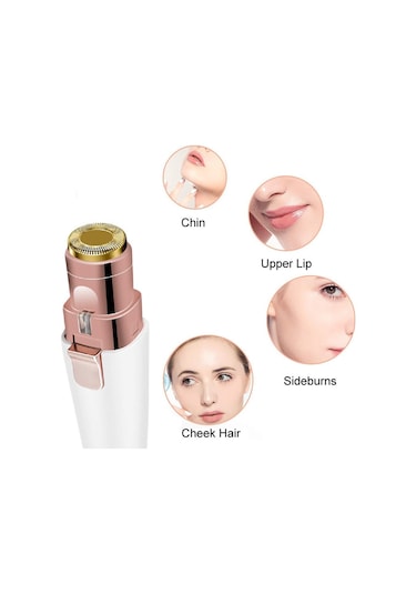 Sones 2'si 1 Arada Elektrikli Kaş Düzeltici Bayan Tıraş Makinesi Kaş Şekillendirici, Model: Usb Şarjlı Beyaz