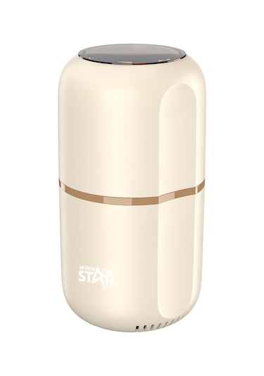 Yunboo Beyaz Ev Tipi Elektrikli Kahve Değirmeni - Tahıl, Tahıllar Ve Gevrek Yemekleri Öğütmek İçin - Avrupa Standartı Bej