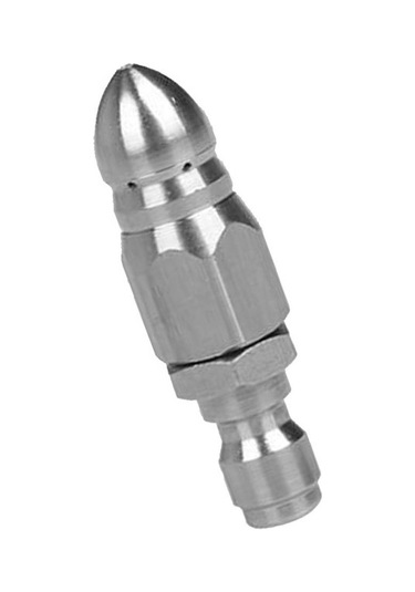 Kanalizasyon Jetter Basınç Tahliye Hortum Nozul Drenaj Kanalizasyon Temiz Boru Döner 1/4 Zoll Gümüş 1