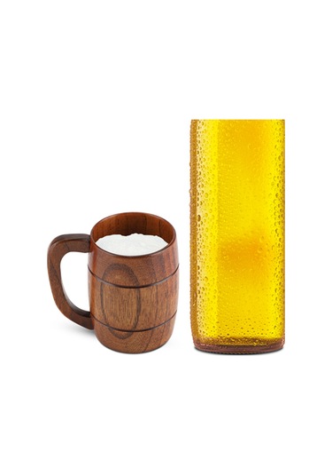 Ximistore9 Sağlıklı Ahşap Bira Bardak, El Tutmasıyla Konforlu Tutuş, Çok Amaçlı Kullanım İçin Dayanıklı Tasarım