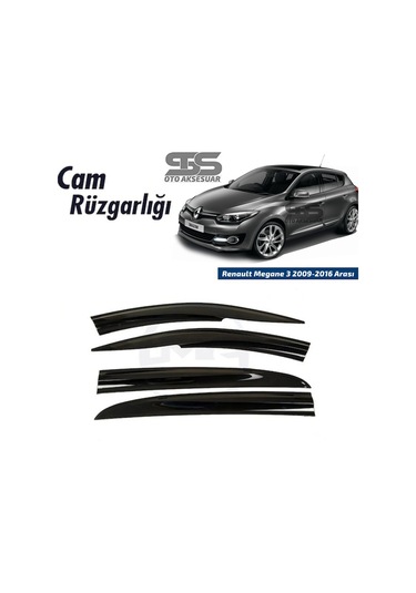 Cam Rüzgarlığı Renault Megane 3 2009-2016 Arası Mügen Tip Piano Blackk