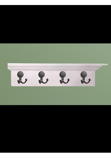 Metal Boncuk Askı Siyah Duvar Tipi 3 Lü Siyah