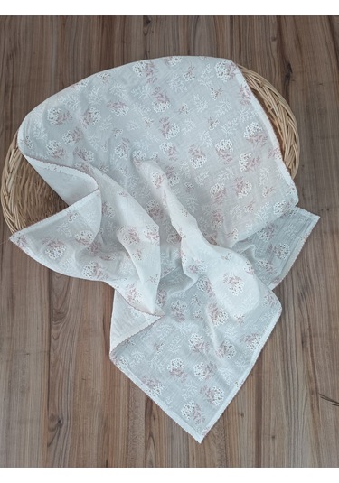 2 Katlı Müslin Kız Erkek Bebek Battaniyesi Oeko-texli %100 Pamuklu Desenli Puset Örtüsü Yenidoğan Pembe