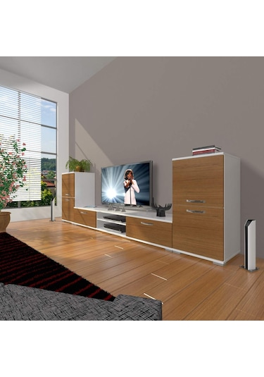 Decoraktiv Eko On2 Mdf Dvd Tv Ünitesi Tv Sehpası Beyaz - Ceviz