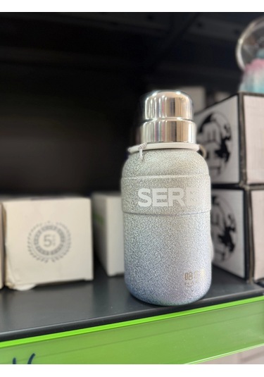 Paslanmaz Çelik Termos Su Şişesi 600ml Vakumlu Kapak Açık Mavi İthal Ürün Mavi