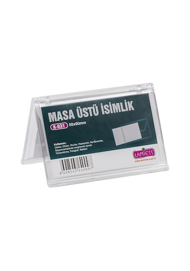 Lamiess K-031 Masaüstü İsimlik Yatay 10'lu