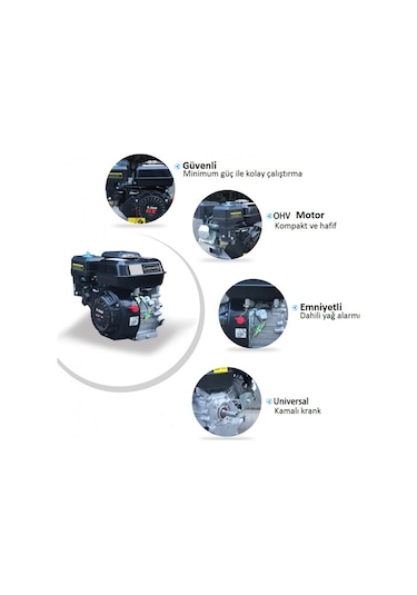 Datsu Dts Power 200 Benzinli Motor Kamalı Krank 6.5 Hp