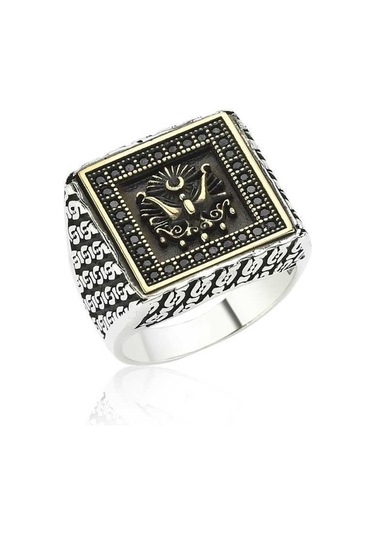 Vgd Gumush Gümüş Osmanlı Devlet Armalı Erkek Yüzük