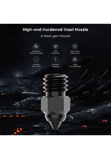 Suofeng Yüksek Dayanıklı Çelik Nozul Seti - 450 C'ye Kadar Isıya Dayanıklı, Ender-3/cr-10 Serisi İçin Uyumlu