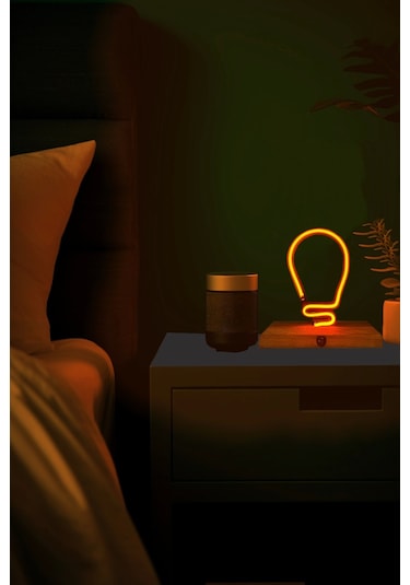 Işıklı Tablo Marketi Ampul Figürlü Neon Gece Lambası Yeşil