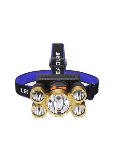 Şarj Edilebilir 5'li Kafa Feneri Siyah