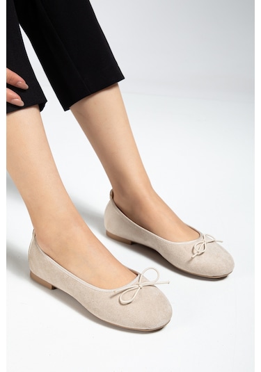 Ghattix Günlük Kadın İnce Taban Babet Bej Bej