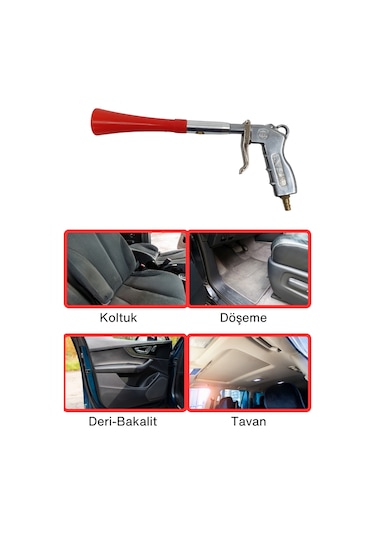 Apex Havalı Detay Temizlik Tabancası Bilyeli Kuru Temizleme