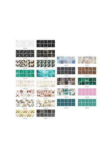 Sones 20 Adet 20cm Pvc Kristal Kaplı Film Geometrik Desen Fayans Duvar Stickerı Ts251 Diğer