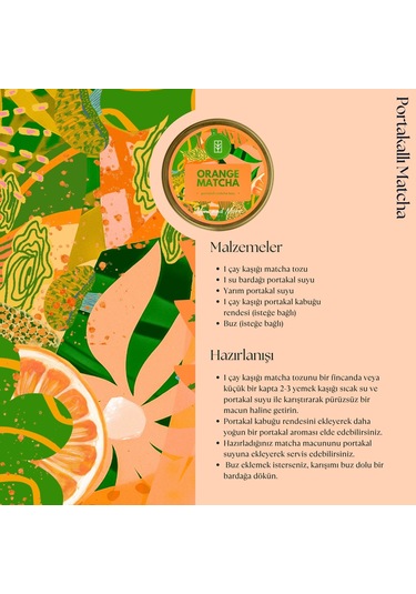 Mim and More Orange Matcha Portakal Aromalı Matcha 50 G