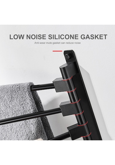 Geeksen Kancalı Döndürülebilir Havlu Askıları 3 Çubuklu Katlanabilir Kollar Banyo Havlu Askısı Duvara Monte Havlu Askısı Alüminyum Havlu Tutucu Düzenleyici Banyo Mutfak İçin Diğer