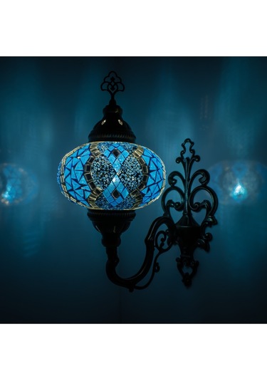 Mozaik Aplik Otantik Gece Lambası El Yapımı Mozaik Bahçe Aplik Diğer