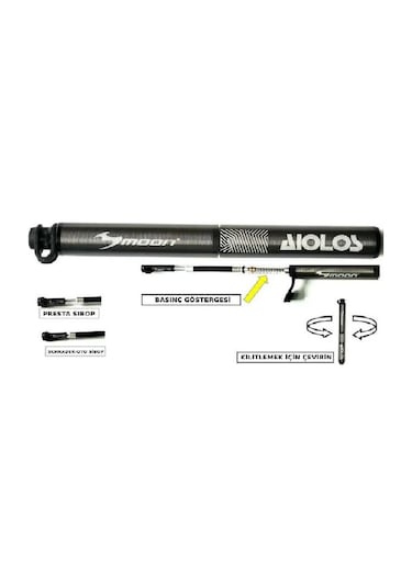 Moon Aiolos Gauge Pro Hp 160psi Hortumlu Bisiklet Pompası
