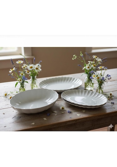 Bone Luz Serisi 4 Lü Servis Takımı Krem