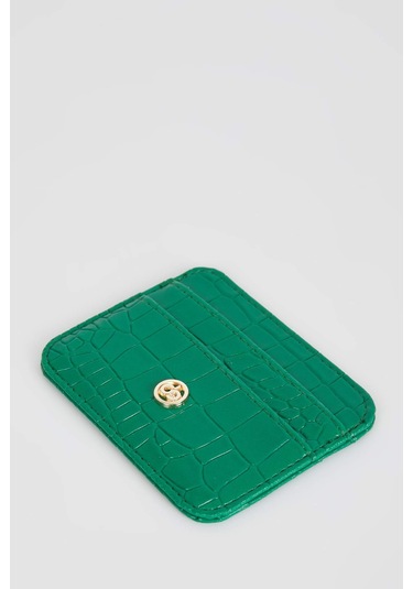Defacto Kadın Suni Deri Croco Kartlık W2526AZNSGN1 Yeşil