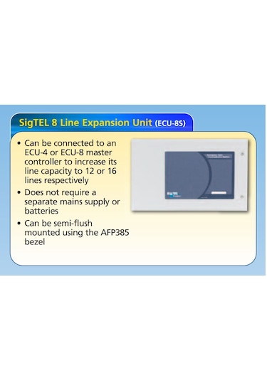 C-TEC SigTEL Compact1-64 ECU-8S İtfaiyeci Telefon Sistemi Slave Kontrolör 8 Hat Bağlanabilir