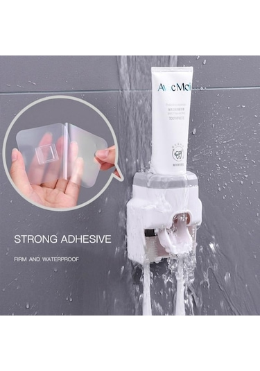 Pembe Yaratıcı Duvara Monte Otomatik Diş Macunu Diş Macunu Sıkacağı Diş Fırçası Tutucu Diğer