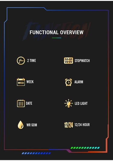 Loqnc 980061 Spor Çok Fonksiyonlu Erkek Saati Altın Ve Beyaz