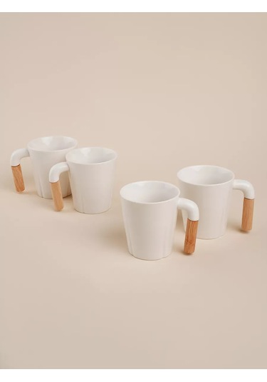 Sl Home Çay Ve Kahve Bardakları 4 Adet 250 Ml "trento" Hediye 221704759 Beyaz