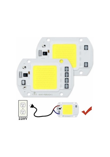 220 Volt 50 Watt Cob Led Projektör Çipi Beyaz