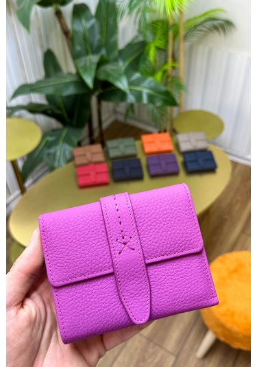 Lily Fuşya Hakiki Deri Kadın Cüzdan Kibar Şık Ve Kullanışlı Pembe