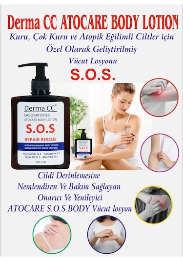 Derma CC Atocare S.O.S Acil Onarım Vücut Losyon 500 ML