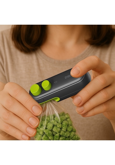 Zenon Şarj Edilebilir Paket/poşet Kapatıcı Zbs-01 Siyah