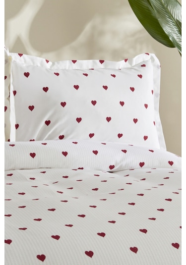 Karaca Home Amour Tek Kişilik Pike Takımı Kırmızı