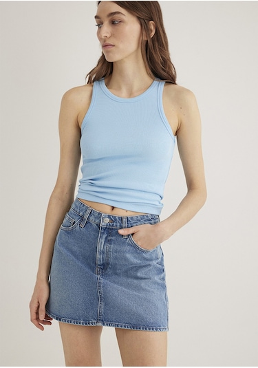 Mavi - Halter Yaka Mavi Basic Atlet 1612462-80637 Mavi