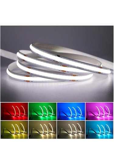 Kırmızı Dc 5v Usb Cob Şerit 320leds/m Beyaz/buz Mavisi/pembe/sarı/pembe/kırmızı Esnek Şerit Halat Gece Lambası Tv Arkaplan Led Şerit 1m