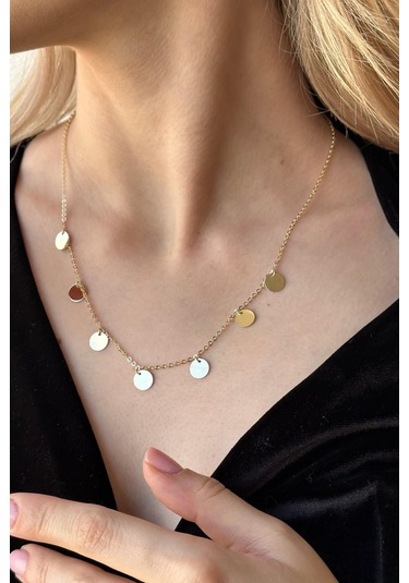 Zümrüt Sarraf 14 Ayar Altın İri Pullu Zincir Kolye