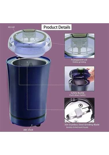 2024 Yeni Küçük Elektrikli Taşlama Makinesi Tahıl Değirmeni Kahve Değirmeni White Beyaz