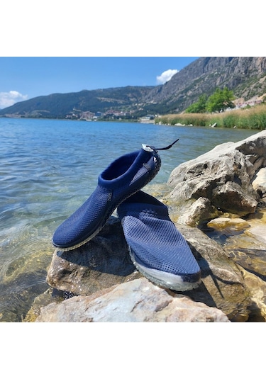 Serabien M Lacivert Kaydırmaz Taban Havuz Deniz Sörf Ayakkabısı 001