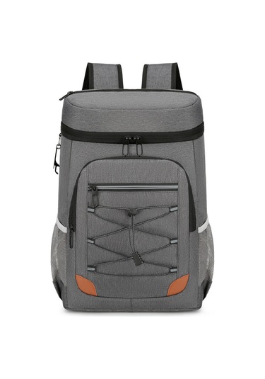 Qingmipy Outdoor Piknik Çanta Isı Yalıtımlı Alüminyum Folyo İçli Su Geçirmez Çok Fonksiyonlu Sırt Çantası Koyu Gri Koyu Gri